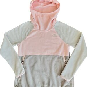 Women’s Northface Pullover Fleece Gray and Pink Jacket